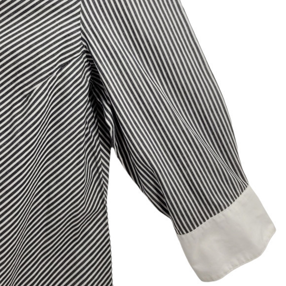 Vintage Harve Bernard by Bernard Holtzman Chevron Striped Button Up Blouse Shirt - Picture 6 of 11